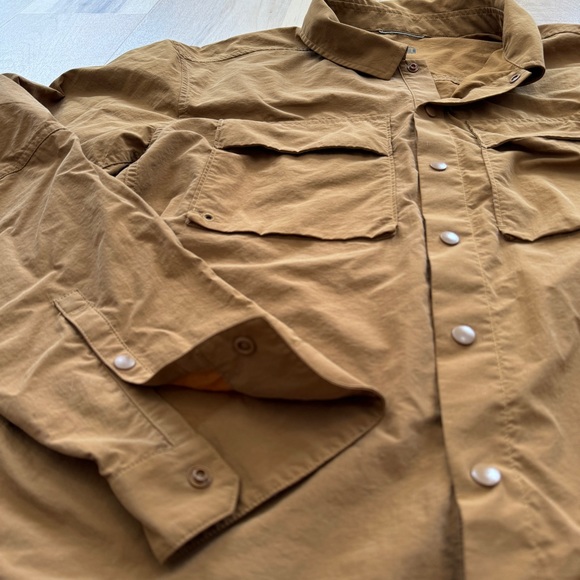 REI Co-op Savanna Trails Light Weight Long Sleeve Snap Button Hiking Shirt Brown - Picture 8 of 16